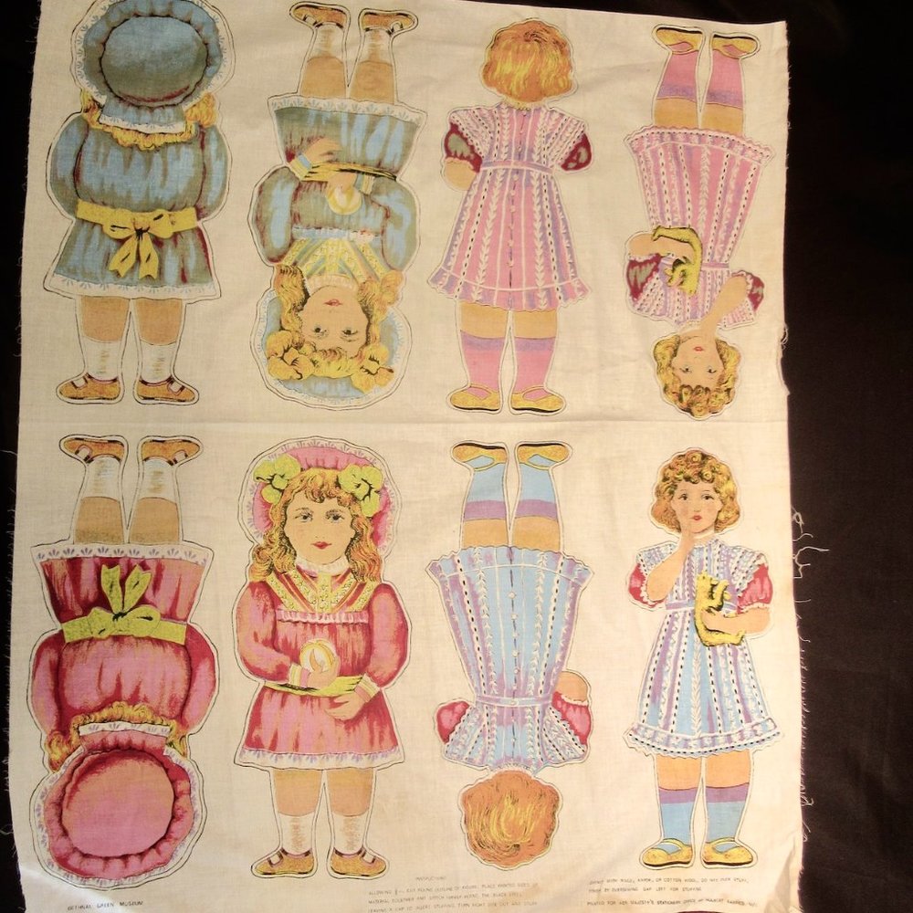 4 Fabric Rag Doll Casings 1964 Vintage
